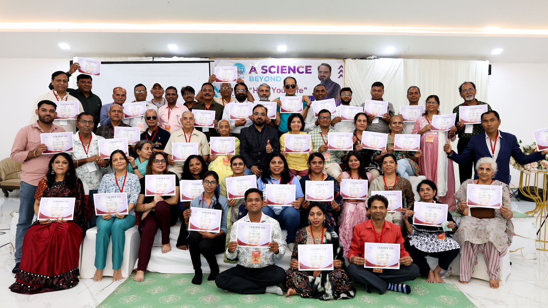 'A Science Beyond — Heal Your Life' certification ceremony